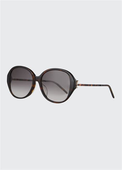 saint laurent round acetate/metal sunglasses